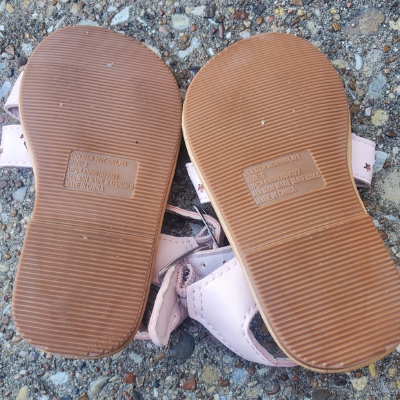 Dollar General Pink Hearts Stars Laser Etch Strappy Sandals Baby 5 Easter Spring - Picture 6 of 7